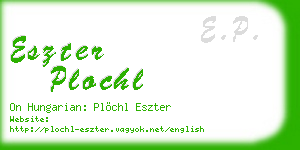 eszter plochl business card